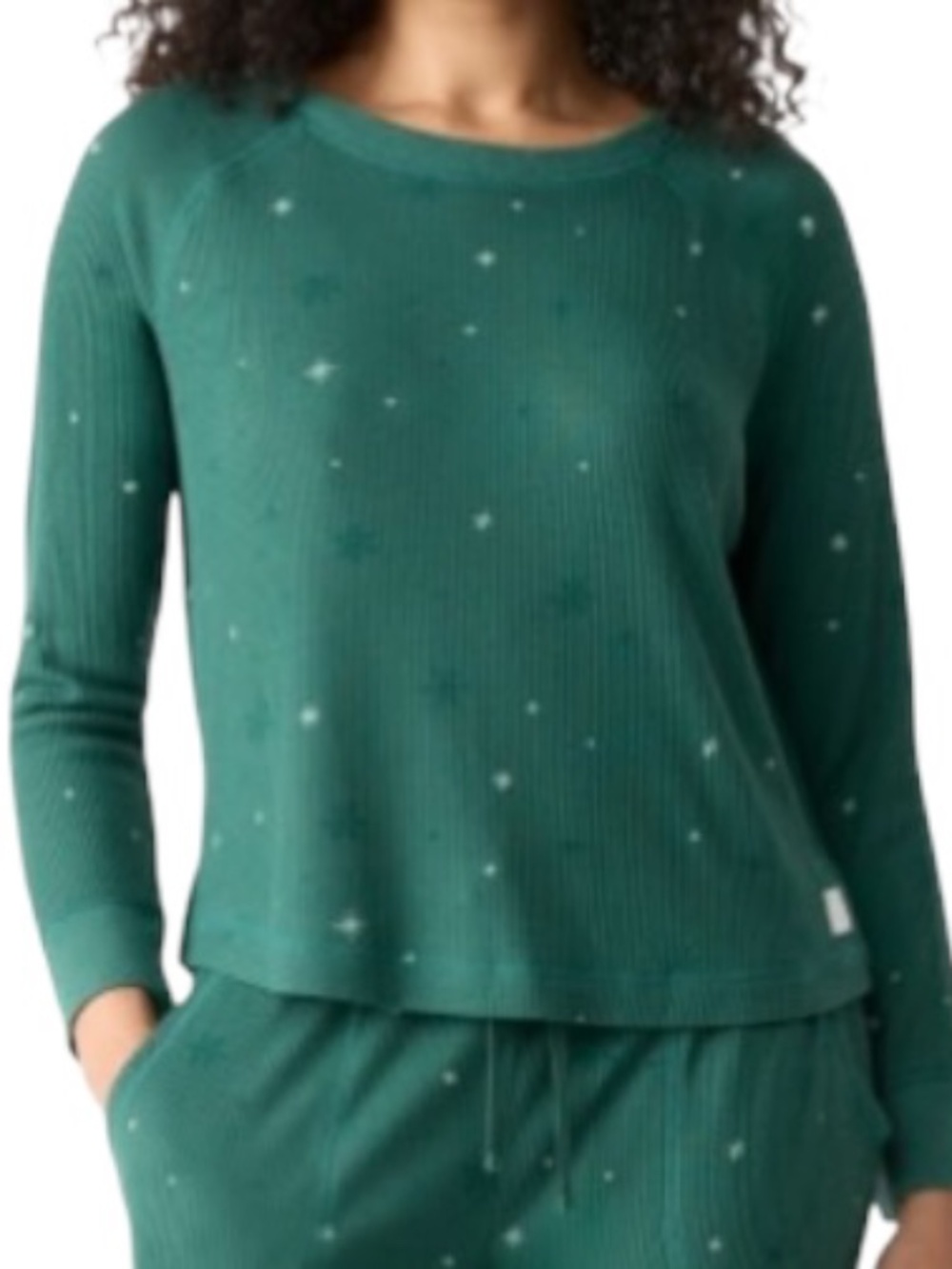 Gap GapBody Women's Ribbed Printed  Pajama Top Size L - NWT